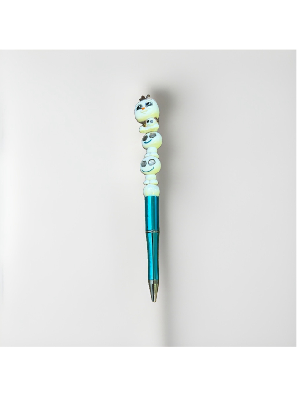 Handmade Beaded Pen Olaf Doorable Character Disney Frozen
